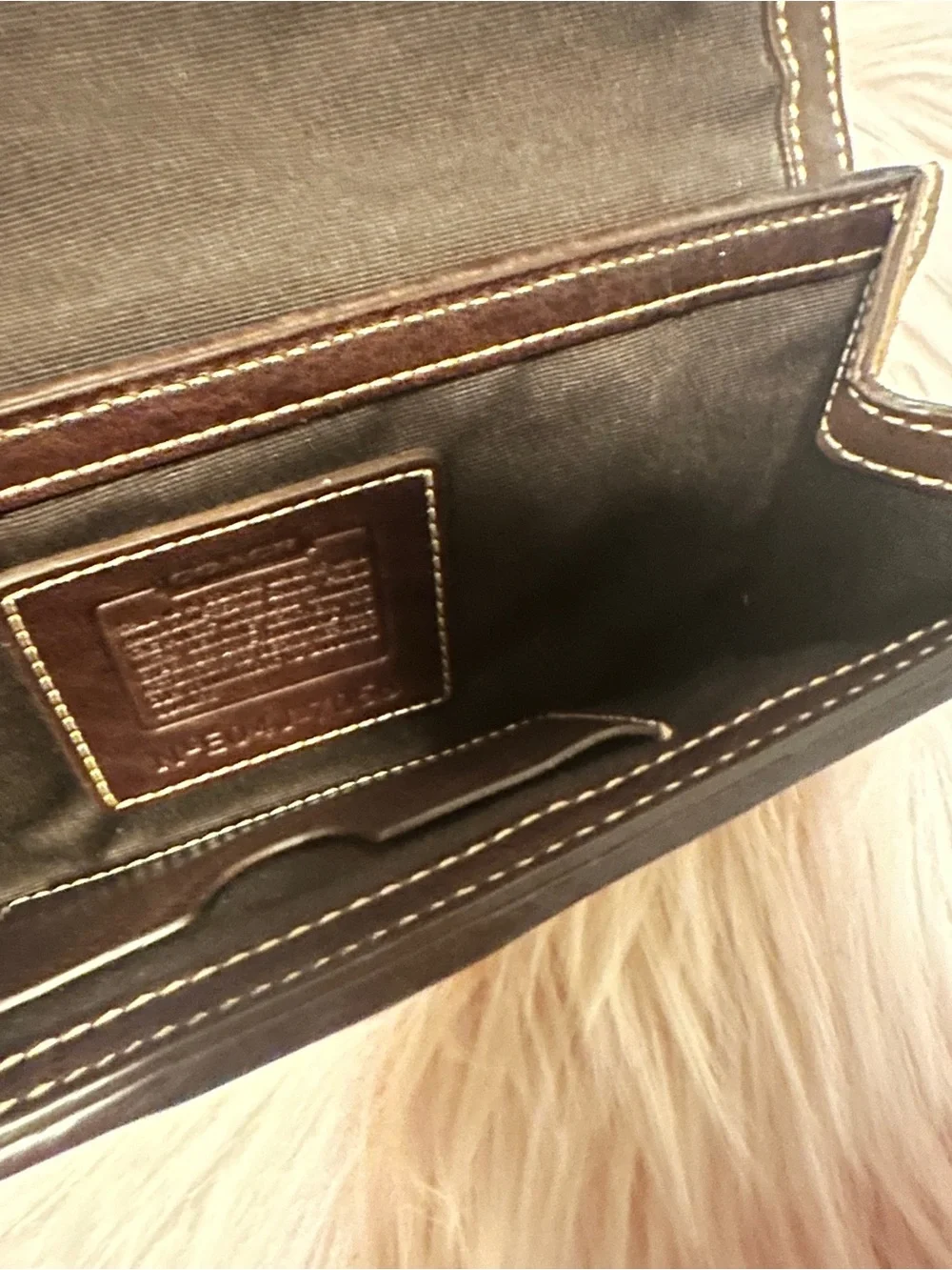 Coach Soho Signature Canvas and Suede Buckle Flap Wallet